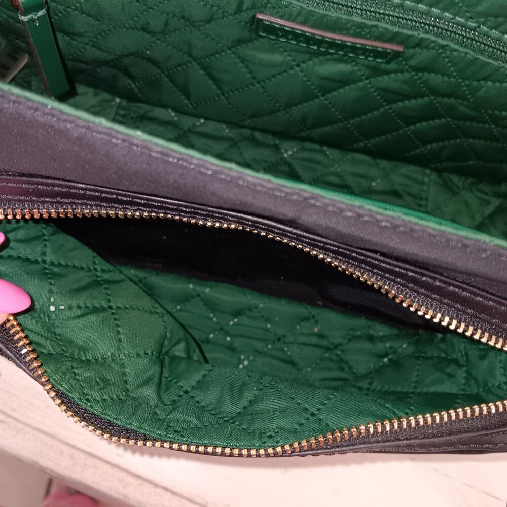 Tory Burch Black Crossbody with Gold Hardware and Green Tag - Picture 13 of 15